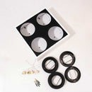 Plafon Spot Branco com Preto Quadrado 35x35 Sobrepor 4x Gu10 P/ Ar111 4504/35 BT/PT ST1578-Starlumen-