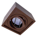 Plafon Spot Marrom Quadrado Premium Sobrepor Gu10 P/ Ar111 4504/18 St1573-Starlumen-