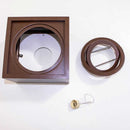 Plafon Spot Marrom Quadrado Premium Sobrepor Gu10 P/ Ar111 4504/18 St1573-Starlumen-