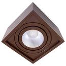 Plafon Spot Marrom Quadrado Premium Sobrepor Gu10 P/ Ar111 4504/18 St1573-Starlumen-