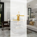 Plafon Yoda Ouro Fosco e Branco ZR141-WGD LED 22W 2700k 71x85cm Starlux ST2633-Starlux-Starlumen