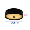 Plafon Zeus Preto LED 16W 28cm Efeito Estrelado BK31120-16W St1746-Starlux-Starlumen