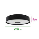 Plafon Zeus Preto Led 40w 50cm Efeito Estrelado BK31121-40W St1739-Starlux-Starlumen