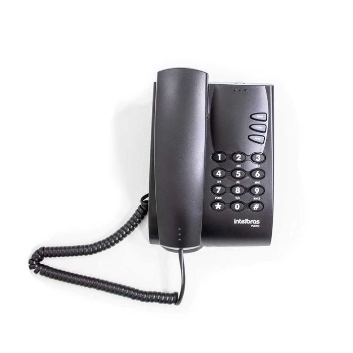 Telefone com fio Pleno Preto intelbrás ST722