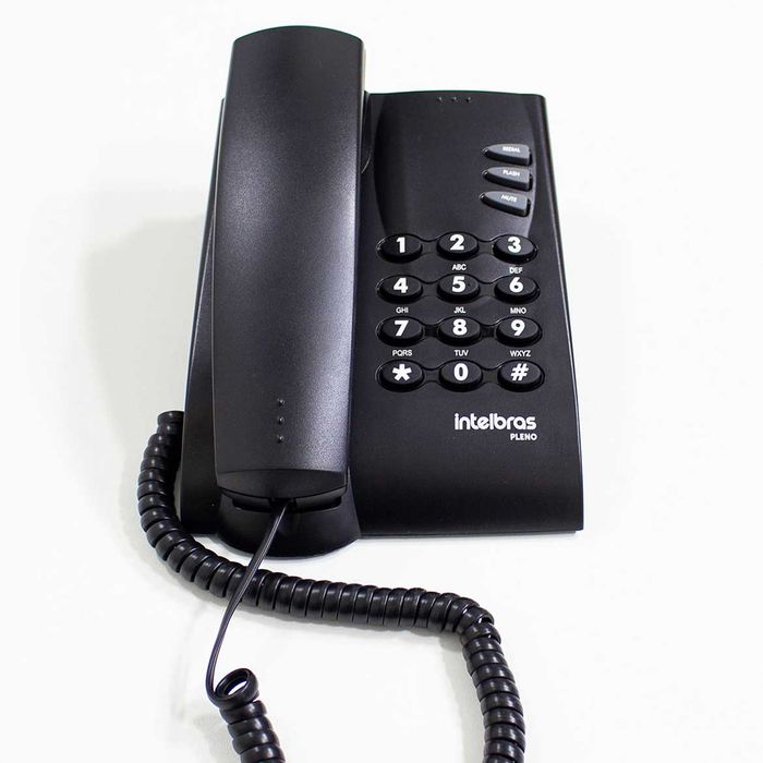 Telefone com fio Pleno Preto intelbrás ST722