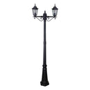 Poste Jardim Colonial 2 Cúpulas Alumínio Vidro P/ E27 PC204/2 St1473-Starlumen-