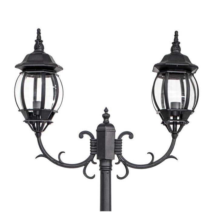 Poste Jardim Colonial duas Cúpulas para lâmpadas E27 PC201/2-M ST757-Starlumen-