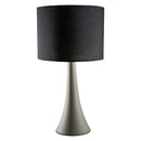 Abajur Clássico Tecido Preto e Corpo Cinza QAB1068-PT St1346