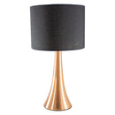 Abajur Clássico Tecido Preto e Corpo Cobre QAB1069-PT St1346