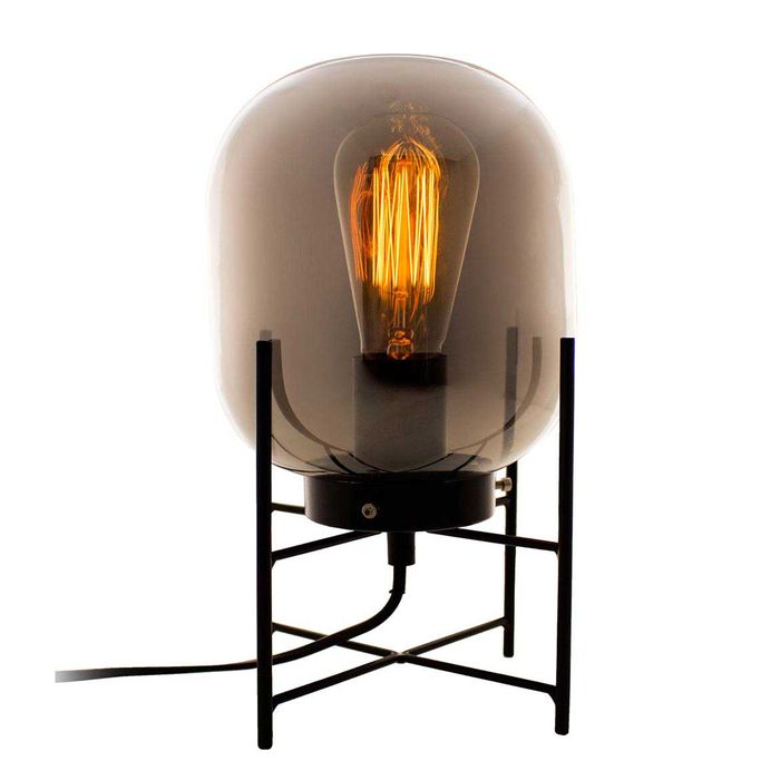 Luminaria De Mesa Abajur Flint Cupula De Vidro Desing Retro Industrial Contemporâneo QAB1335FM ST1345