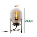 Luminaria De Mesa Abajur Flint Cupula De Vidro Desing Retro Industrial Contemporâneo QAB1335FM ST1345