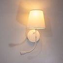 Arandela De Cabeceira Branca Cozy Abajur P/ Lampada E27 Com Led 2w Regulável QAR1337BR St1328