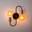 Luminária Arandela Moderna Dupla Trace Abajur Parede Soquete E27 P/ Lampadas Decorativas QAR1350 St1353