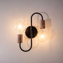 Luminária Arandela Moderna Dupla Trace Abajur Parede Soquete E27 P/ Lampadas Decorativas QAR1350 St1353