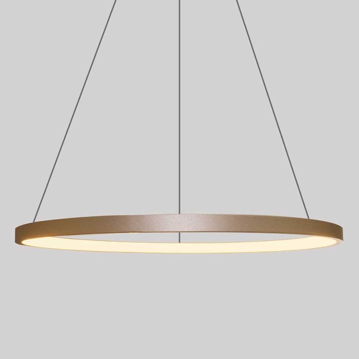 Lustre Pendente Anel LED 20W 1 Arco 40cm QPD1300-DO St459- Dourado