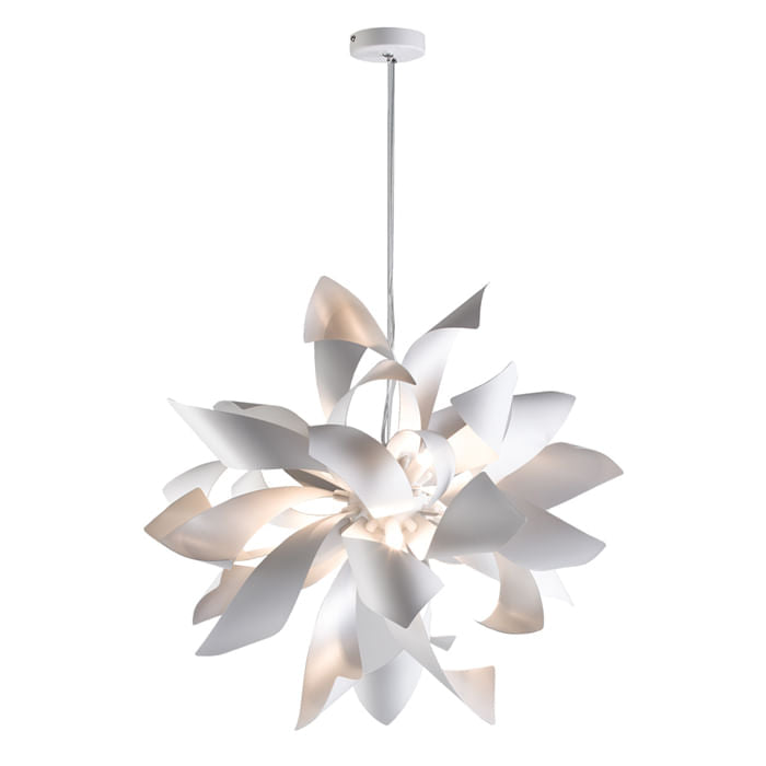 Pendente Atmo d 65cm  6xg9 127v / 220v Branco - RE001W - Bella Iluminação