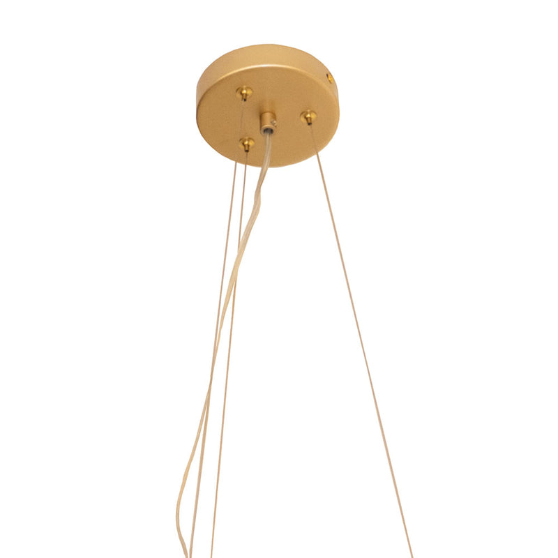 Pendente Oxala Dourado E Transparente (C)110Cm (L)86Cm (A)39Cm  9Xg9 225W - RE010L - Bella Iluminação