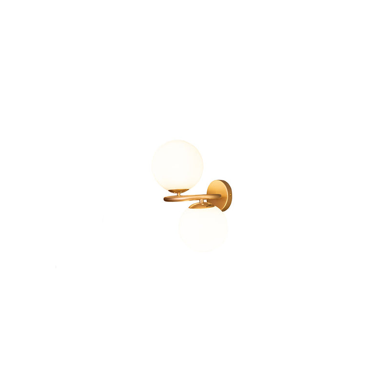 Arandela Oxala Dourado E Branco (C)33.5Cm (L)26Cm (A)39Cm  2Xg9 50W - RE011W - Bella Iluminação