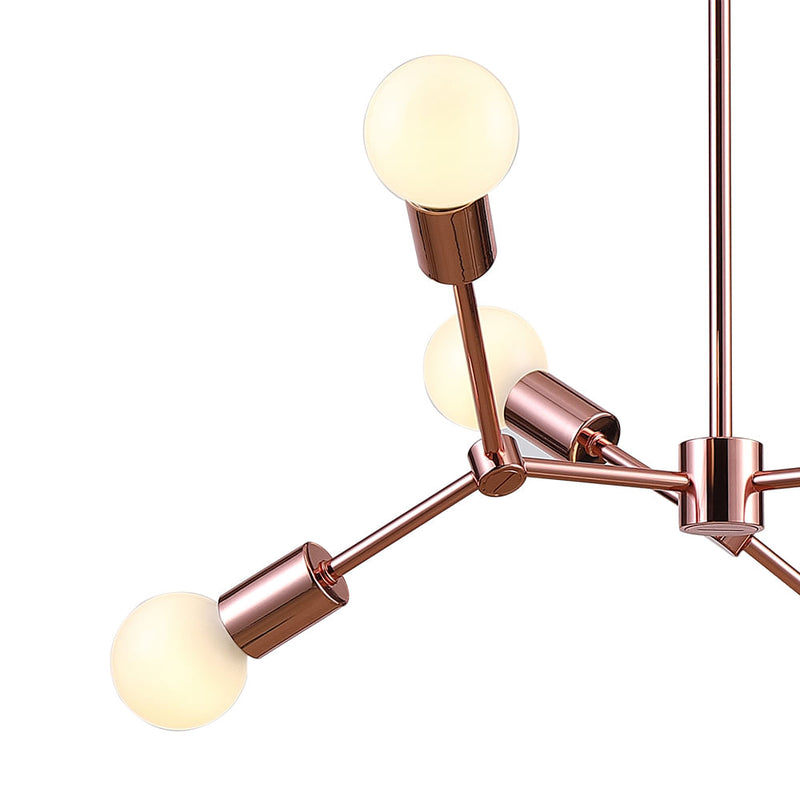 Pendente Leblon Rose Gold (d)60cm (a)118cm  5xe27 200w - RM001R - Bella Iluminação