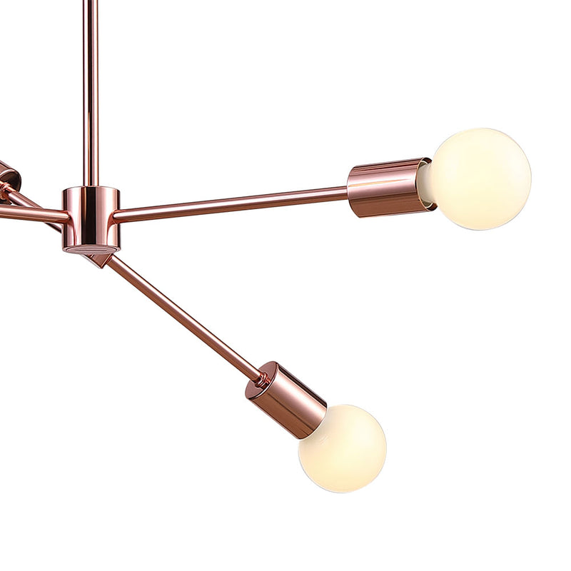 Pendente Leblon Rose Gold (d)60cm (a)118cm  5xe27 200w - RM001R - Bella Iluminação