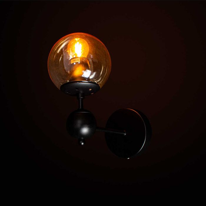 Arandela Orbe Preto e Champagne RM005B Bella Iluminação St2217
