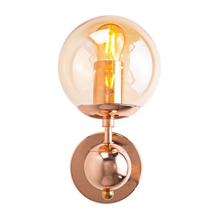 Arandela Orbe Cobre e Dourado RM005R Bella Iluminação St2217