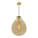 Pendente Caju Cúpula Vidro 40x52cm 1xE27 Bella Iluminação RZ001L St1882