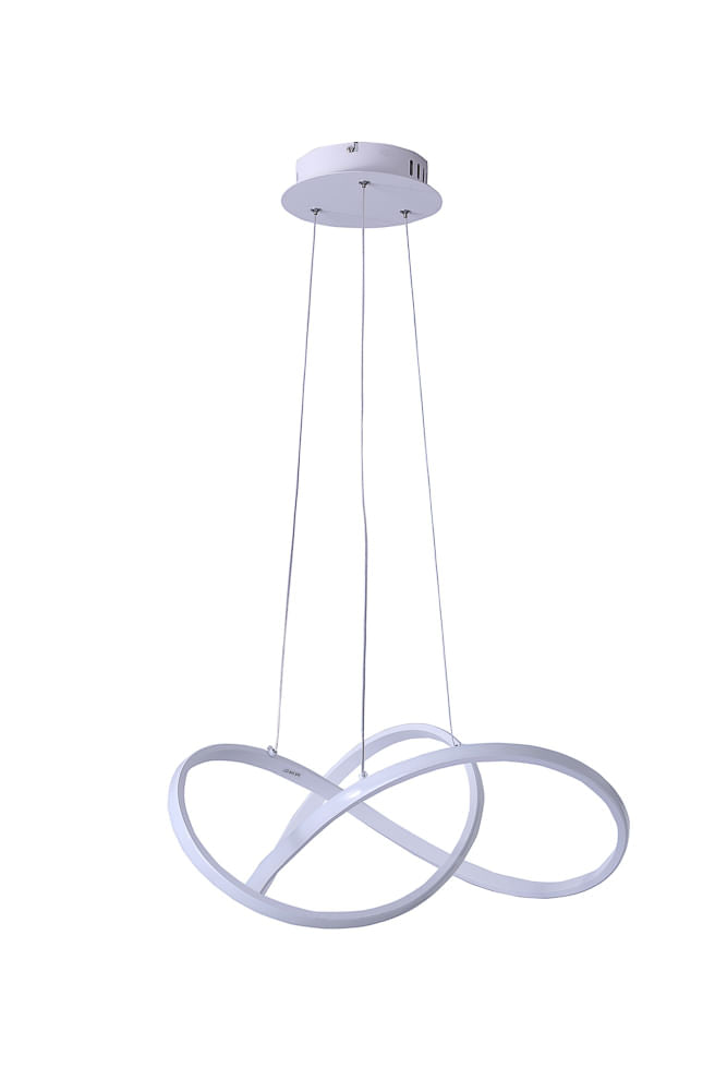 Pendente Fluire Branco  (c)58cm (l)55cm (a)24cm  1x30w 3000k 1500lm - SB001W - Bella Iluminação