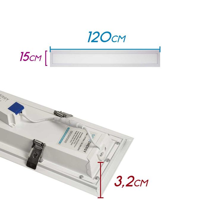 Painel LED 40W Embutir Branco 120cm SE-240. 2274 Save Energy ST2498
