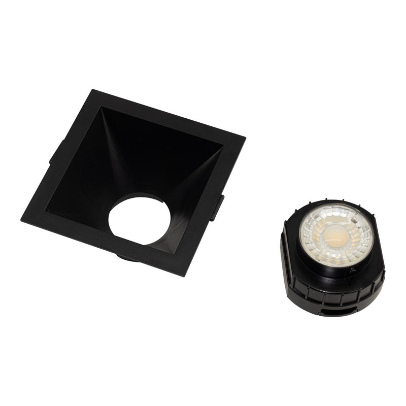 Spot Quadrado Embutir Preto LED 8W Downlight Save Energy ST2740