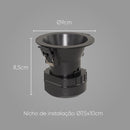 Spot Embutir Redondo Preto LED 8W Downlight Save Energy ST2741