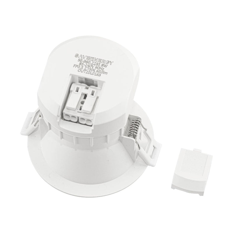 Spot Redondo Embutir LED 8W Branco Quente Downlight SE 360.2234 ST2733