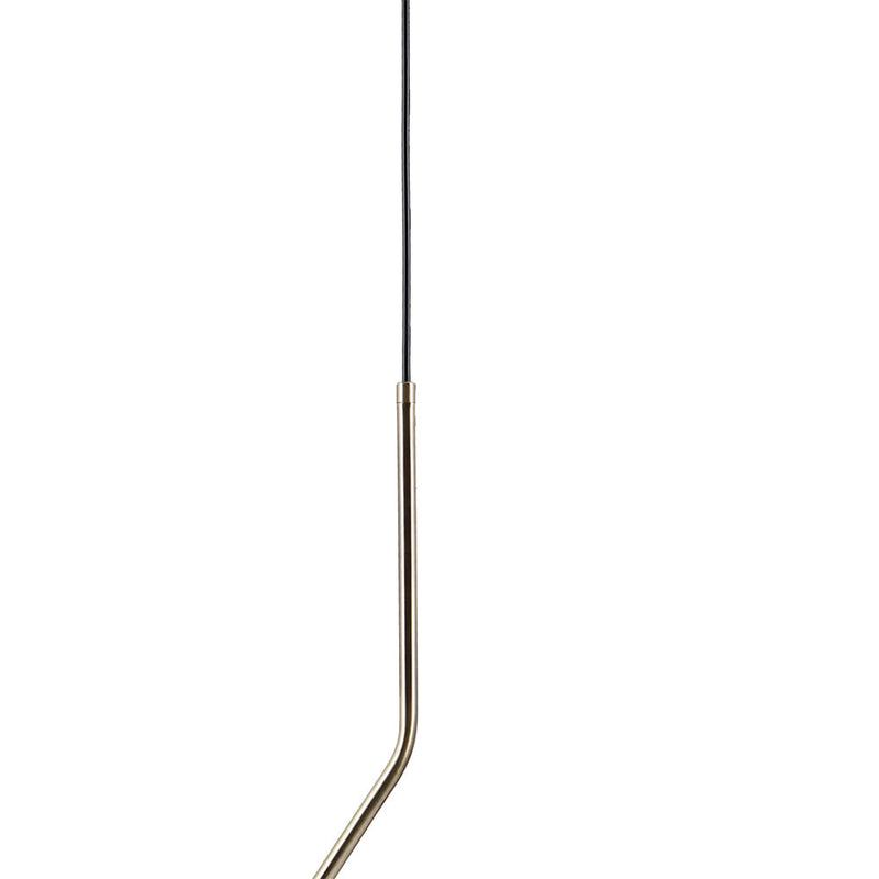 Pendente Viva Dourado e Branco (d)16cm (a)45cm  1xe27 Bolinha 5w - SQ006 - Bella Iluminação