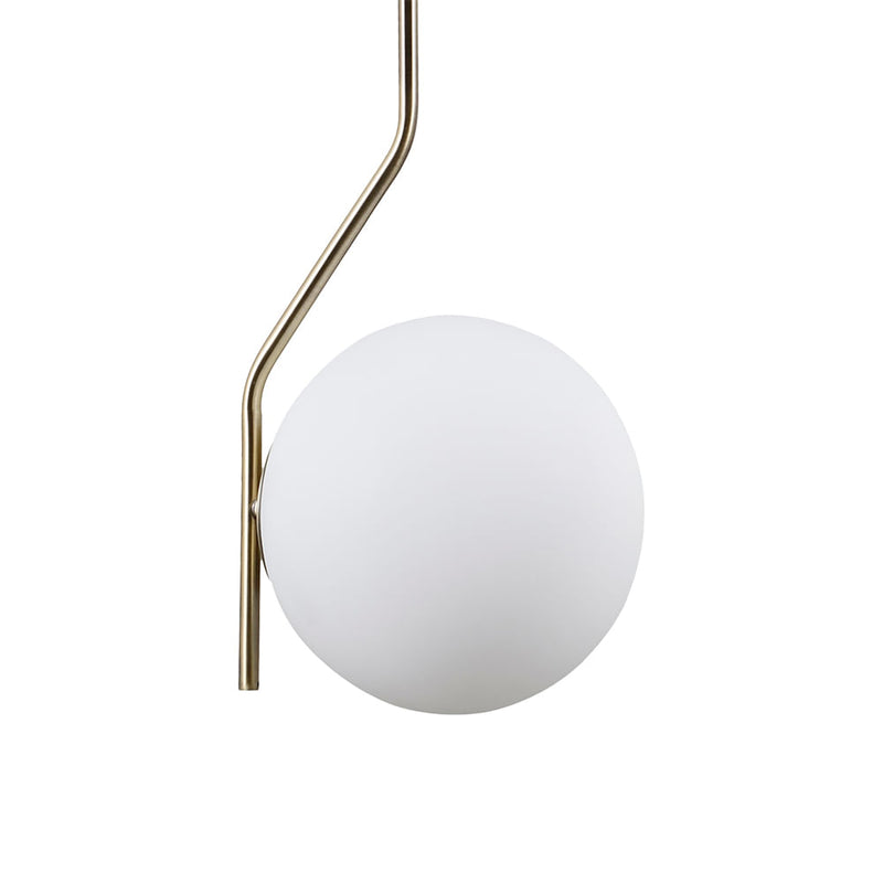 Pendente Viva Dourado e Branco (d)16cm (a)45cm  1xe27 Bolinha 5w - SQ006 - Bella Iluminação