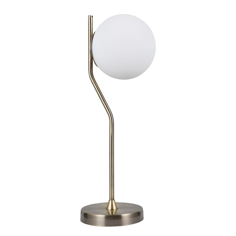 Abajur Viva Dourado e Branco (d)17cm (a)49cm  1xe27 Bolinha 5w - SQ007 - Bella Iluminação
