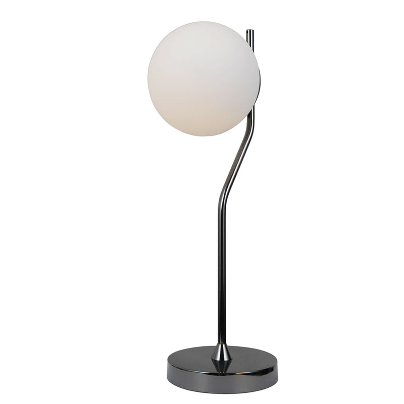 Abajur Viva Cromo Negro e Branco (d)17cm (a)49cm  1xe27 Bolinha 5w - SQ007B - Bella Iluminação