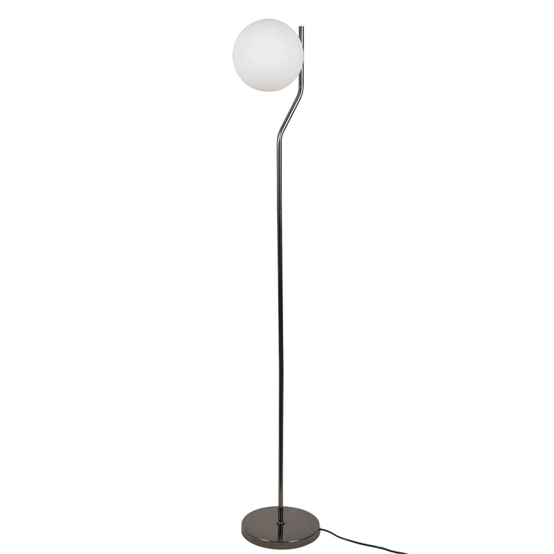 Coluna Viva Cromo Negro e Branco (d)25cm (a)160cm  1xe27 Bolinha 5w - SQ008B - Bella Iluminação