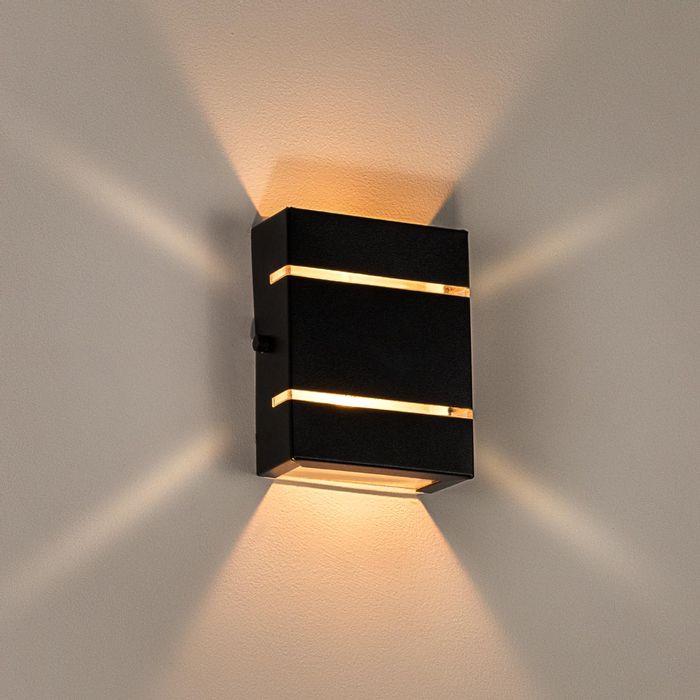 Arandela de Parede Externa Slim 2 Focos 2 Frisos + Led 5W G9 Bivolt  (Marrom, Branco Quente) : : Casa