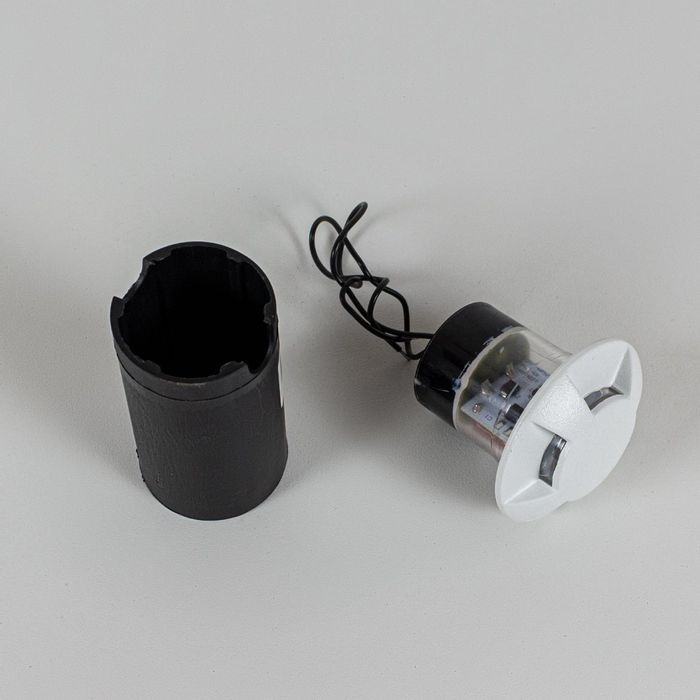 Mini Balizador Branco LED 0,75W Embutir 4 Saídas Bivolt ST1371
