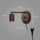 Arandela Cabeceira Parede Quarto Moderna Marrom P/e27 St2684