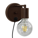 Arandela Cabeceira Parede Quarto Moderna Marrom P/e27 St2684