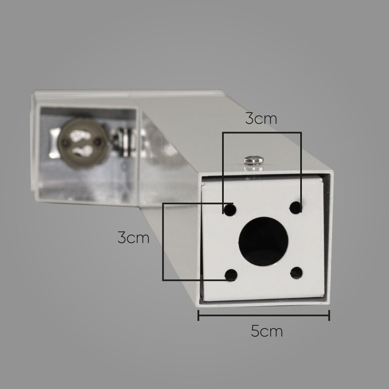 Poste Balizador Luminária Jardim 1 Foco Branco P/ MR11 ST2766