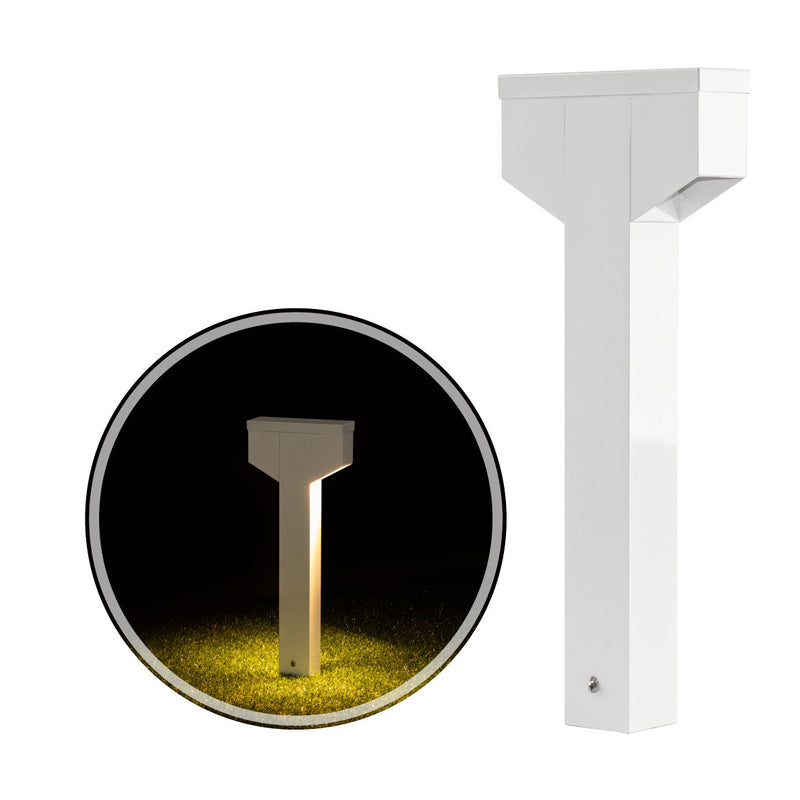 Poste Balizador Luminária Jardim 2 Focos Branco P/ MR11 ST2767