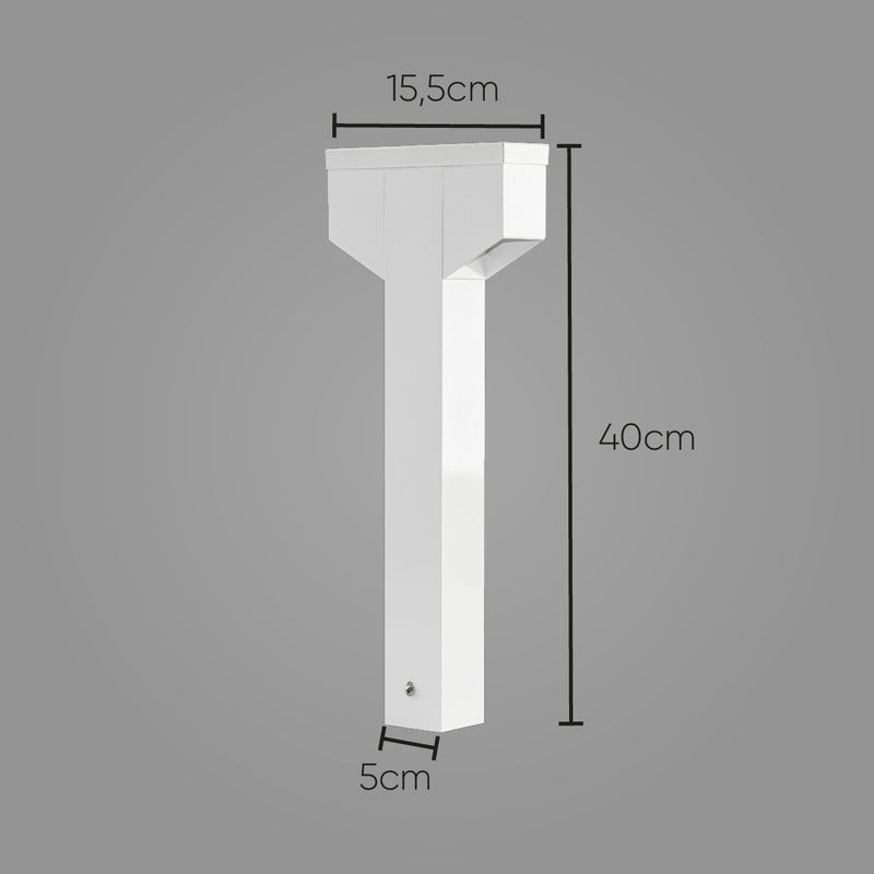 Poste Balizador Luminária Jardim 2 Focos Branco P/ MR11 ST2767