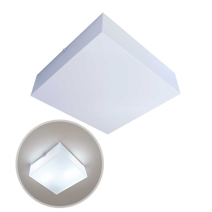 Plafon Sobrepor Acrílico 40x40 Quadrado Luminária St30040