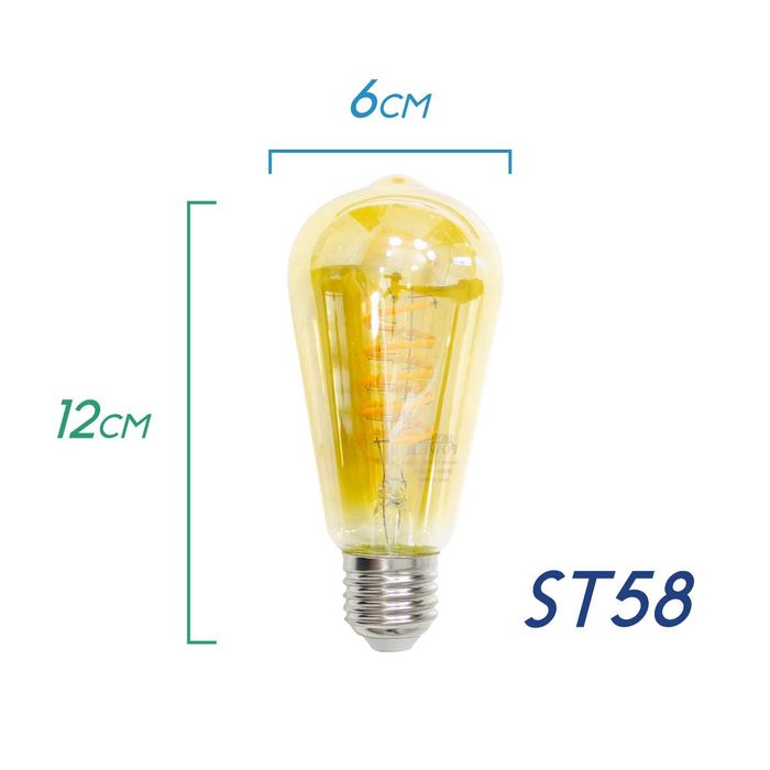 Lâmpada Filamento LED ST58 Thomas Edison 4w Bivolt St431