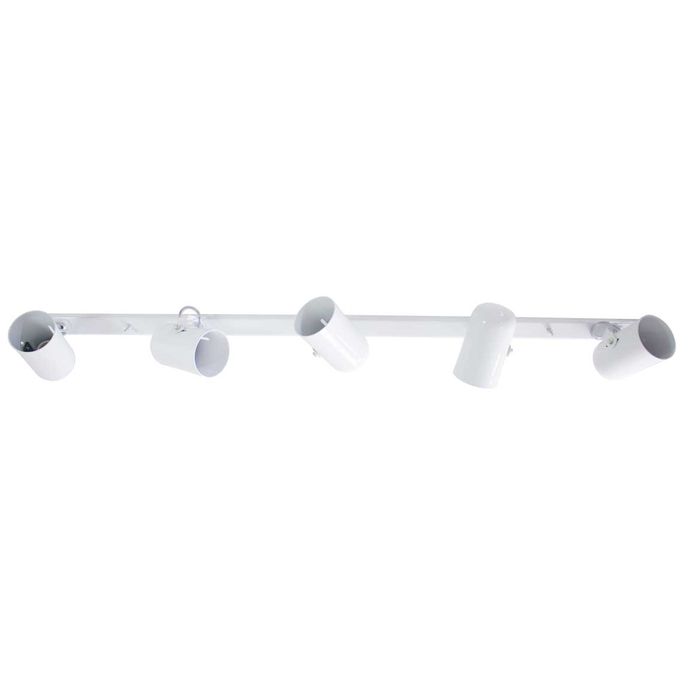 Trilho 1 Metro 5 Spots Orientável P/ E27 Bulbo Par20 Branco 3000/5 St959