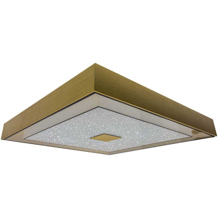 Plafon Zeus Ouro LED 26W 53cm Efeito Estrelado C/ Cristais SU30959-26W ST1749