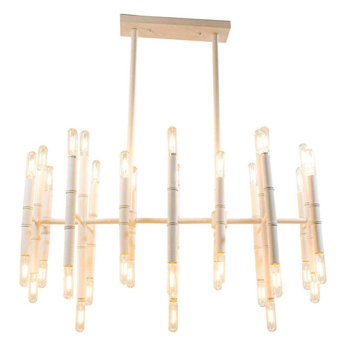 Lustre Pendente Blanc Starlux 80cm P/38 Lâmpadas E14 SW-10169C St1794