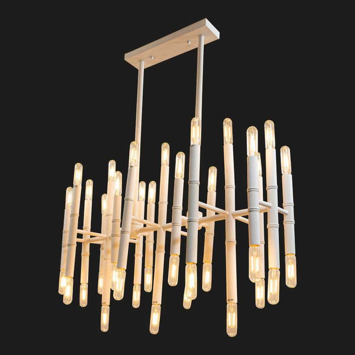 Lustre Pendente Blanc Starlux 80cm P/38 Lâmpadas E14 SW-10169C St1794